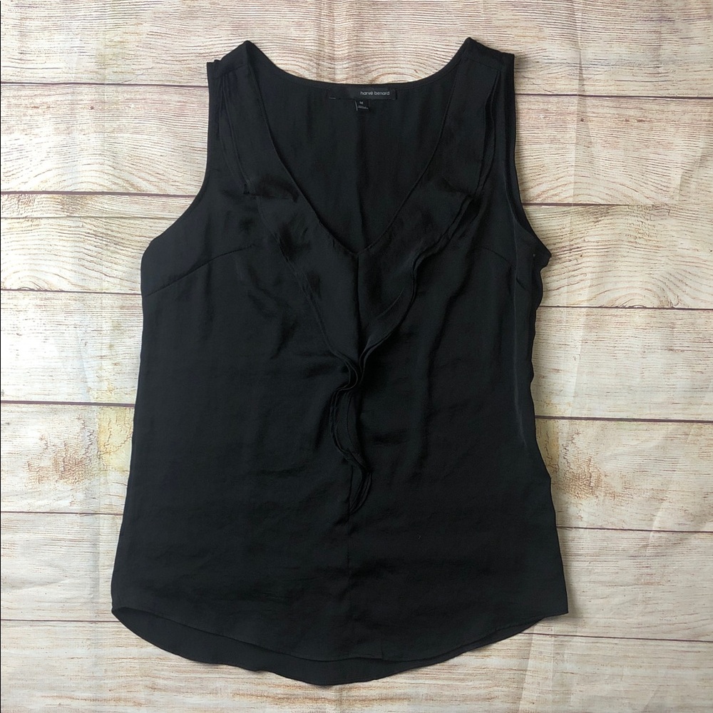 Harve Benard Black V-Neck Tank Top